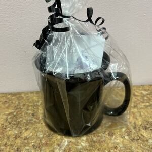 Helicopter Theme Mug Gift Set -Black with Helicopter Sticky Notes NEW